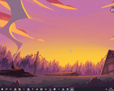 Pixel-art bunny being thrown around a screen