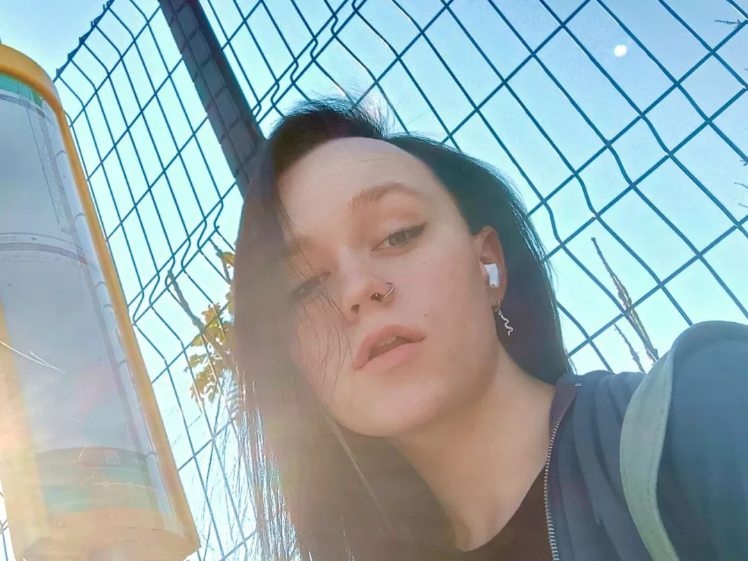 Riona Selfie at a Bus Stop